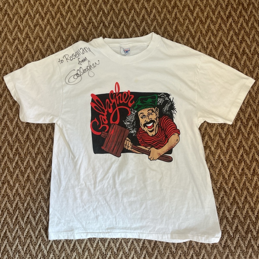 Vintage Shirt. 
Hanes White and Red Short Sleeve Tees with Graphic Designs